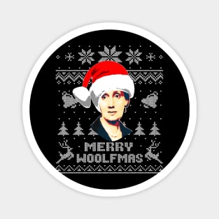 Virginia Woolf Merry Woolfmnas Funny Christmas Magnet